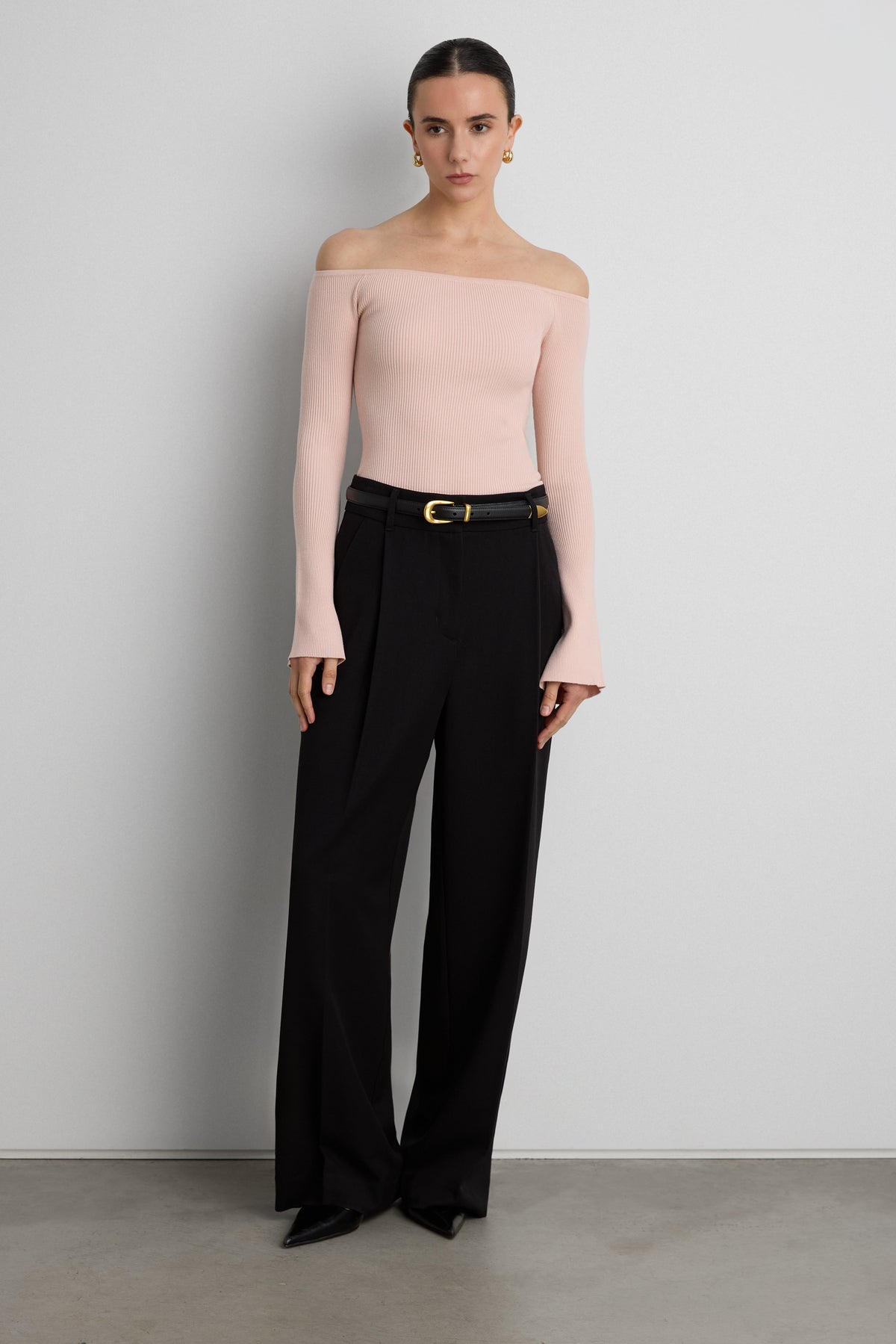 RIBBED OFF THE SHOULDER TOP