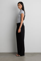 OTTOMAN RIBBED KNIT SLEEVELESS TOP