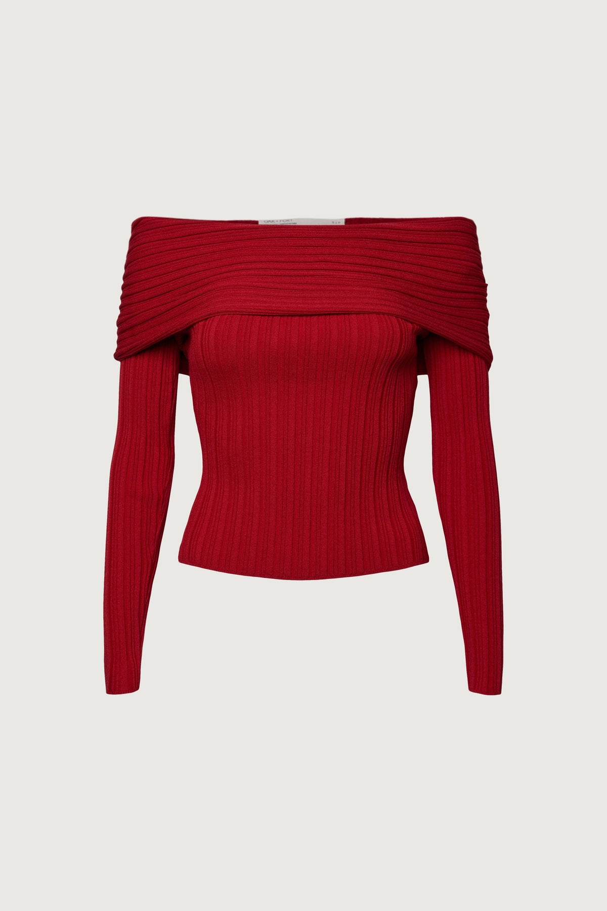 RIBBED OFF THE SHOULDER SWEATER