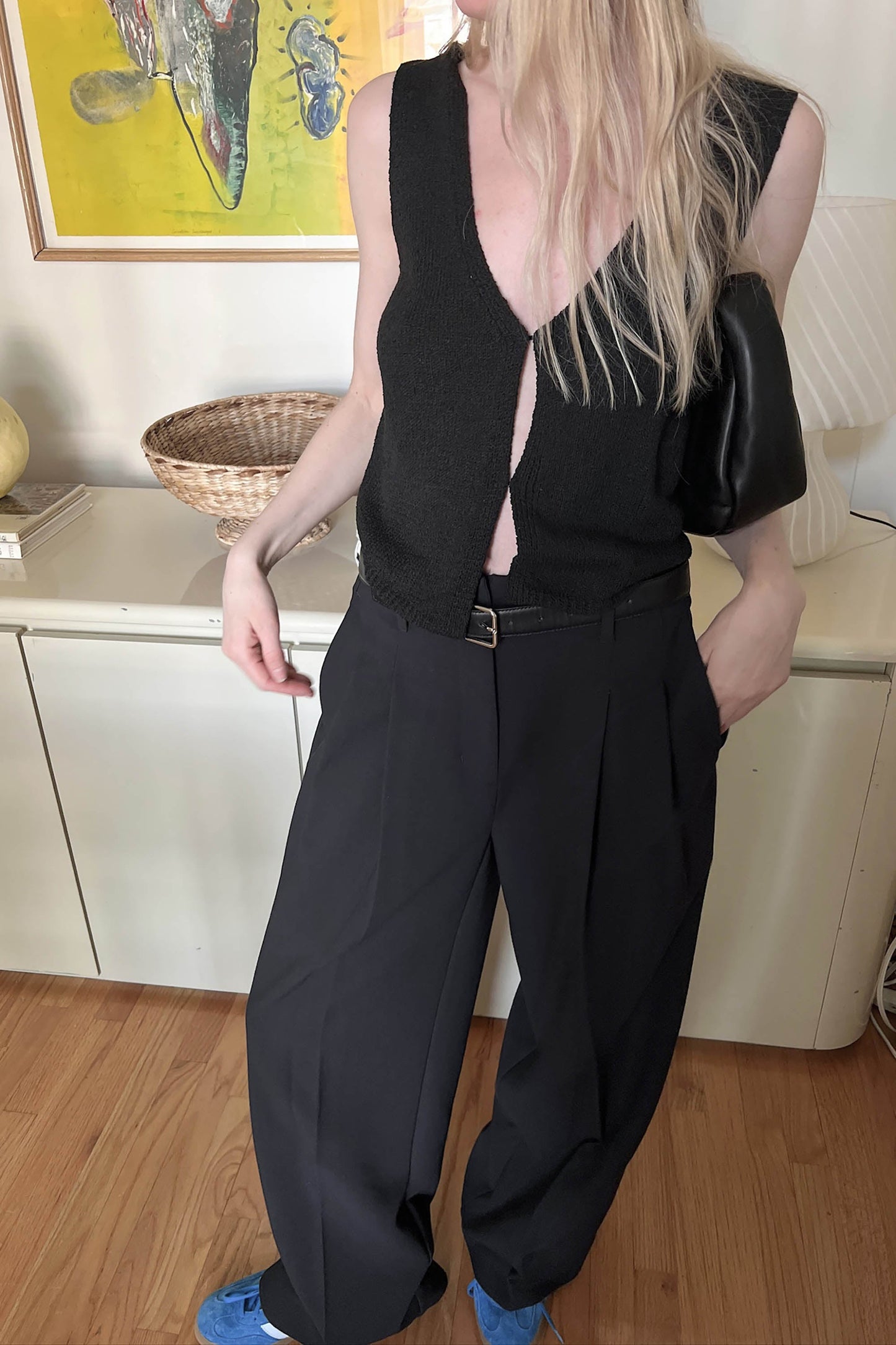 OPEN FRONT KNIT TANK
