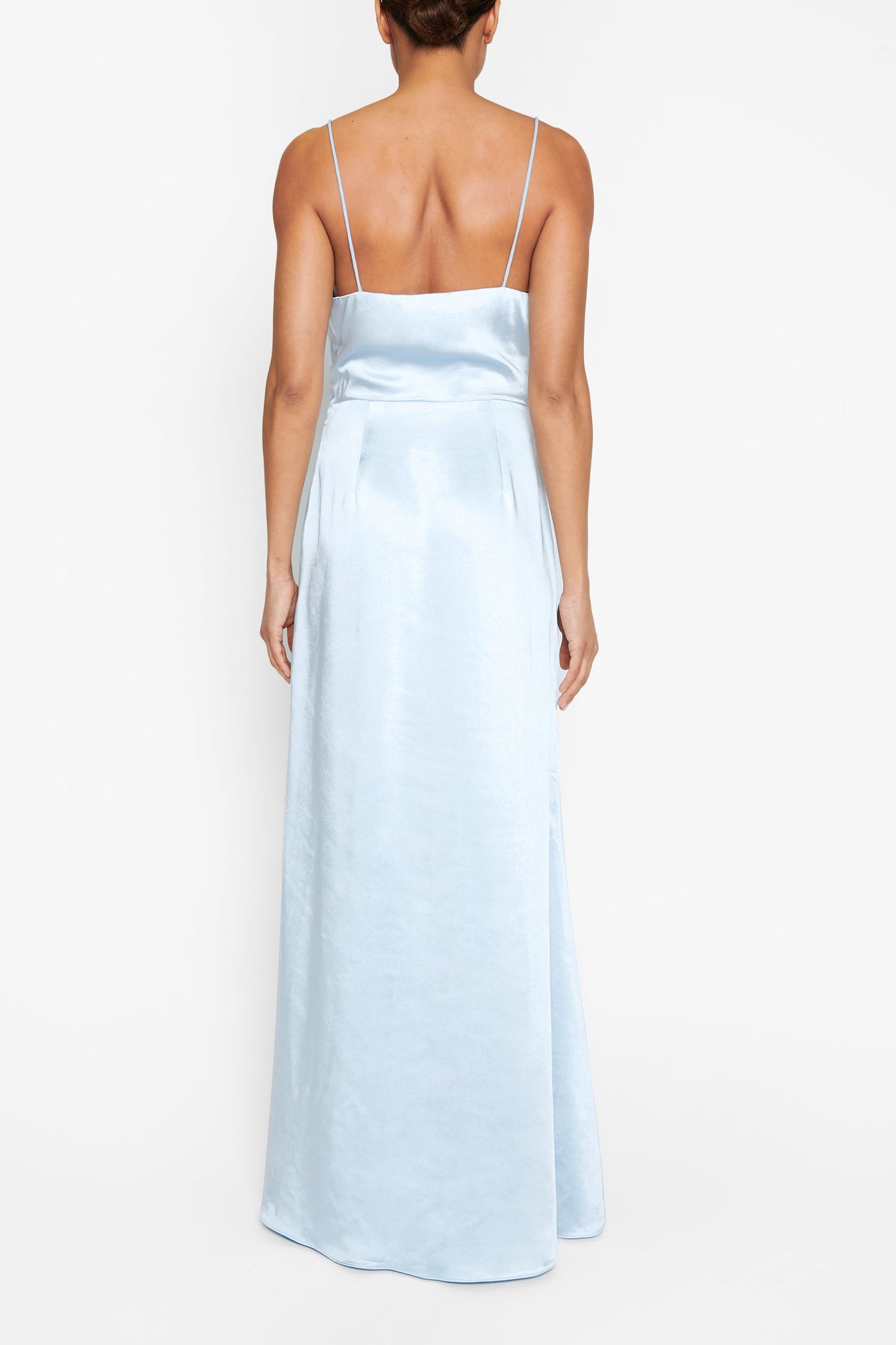 True Decadence Vivian Icy Blue Cowl-Neck Bias Cut Maxi Dress