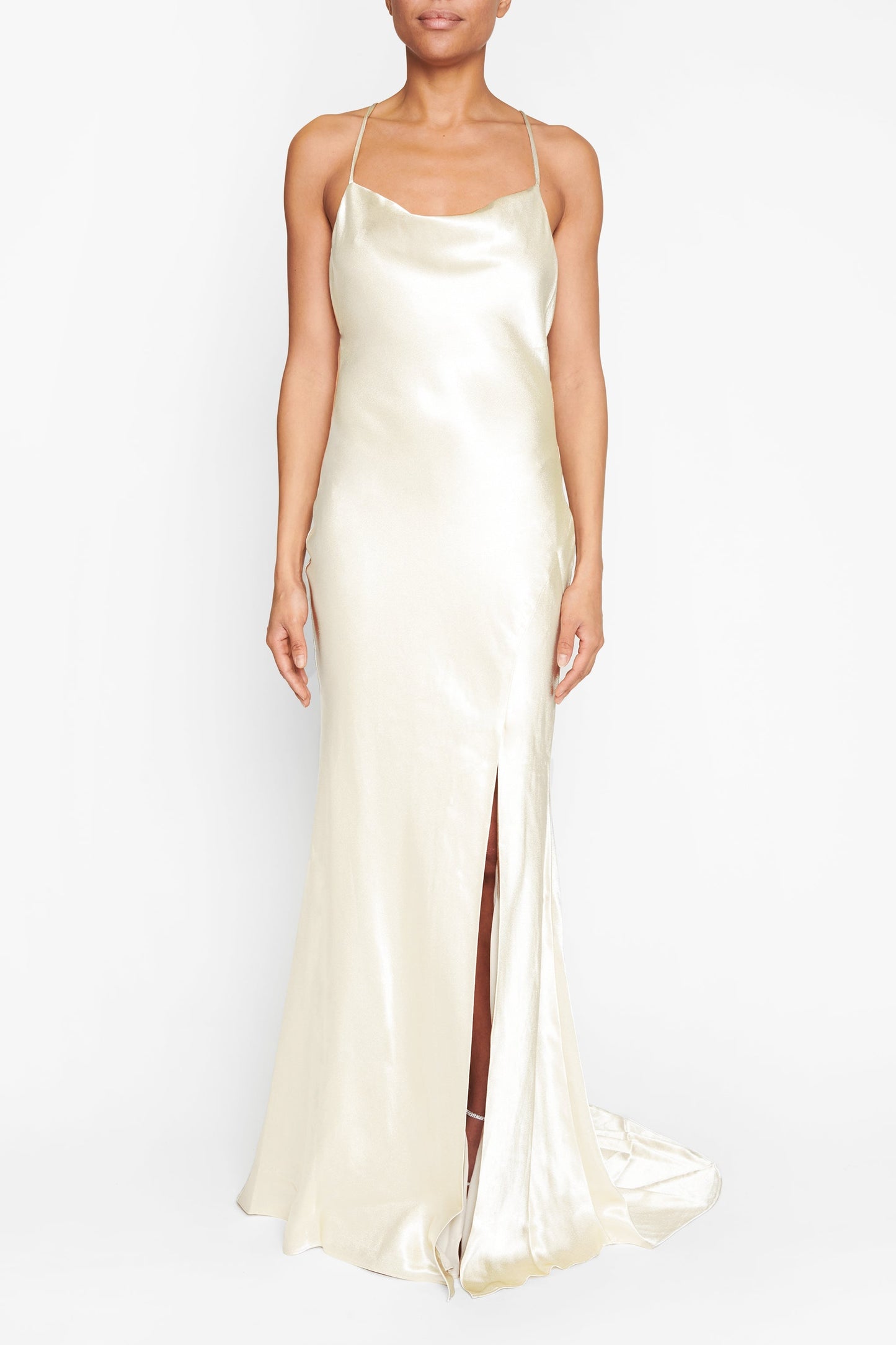 True Decadence Pippa Ivory Bridesmaid Satin Slip Dress