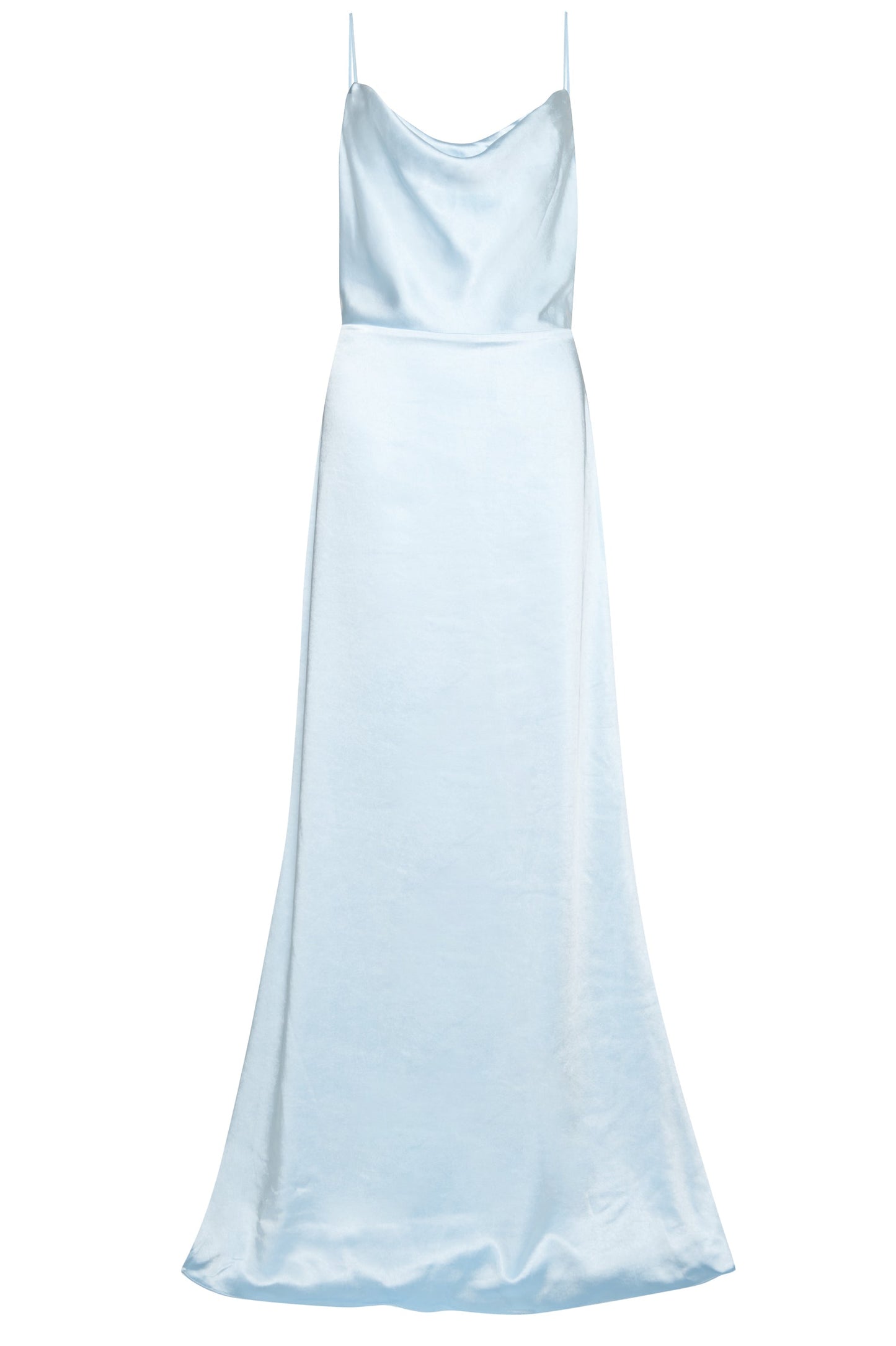 True Decadence Vivian Icy Blue Cowl-Neck Bias Cut Maxi Dress