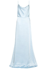True Decadence Vivian Icy Blue Cowl-Neck Bias Cut Maxi Dress