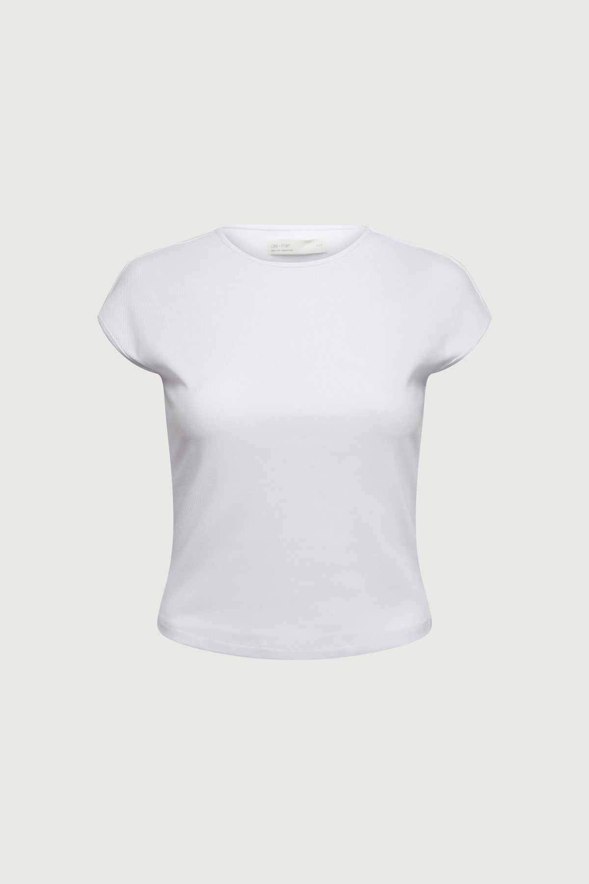 RIBBED MODAL CAP SLEEVE T-SHIRT
