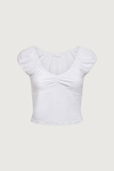 CAP SLEEVE CROPPED TOP