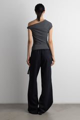 OFF SHOULDER TOP WITH SIDE TWIST DETAIL