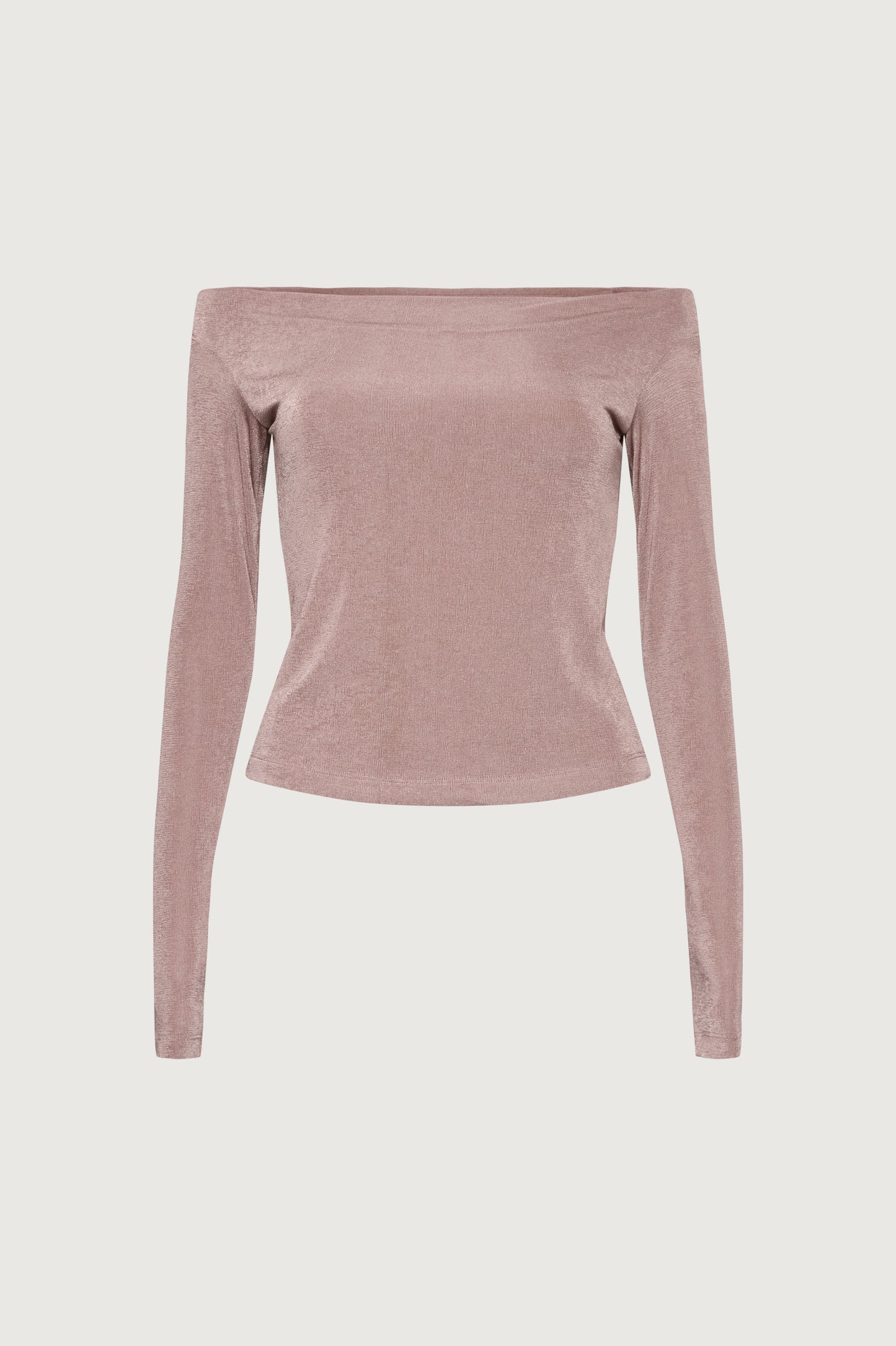 FITTED OFF THE SHOULDER LONG SLEEVE TOP