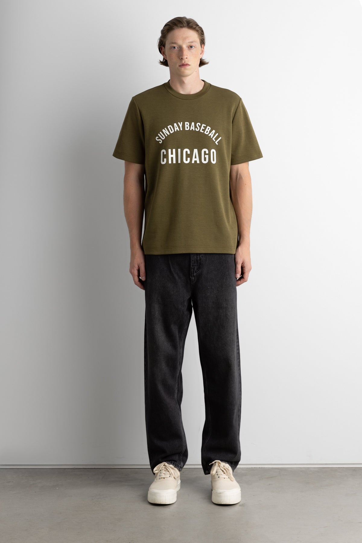 SUNDAY BASEBALL HEAVYWEIGHT CREWNECK T-SHIRT