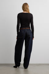 BOAT NECK LONG SLEEVE TOP