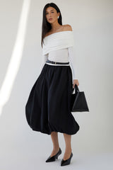 OFF THE SHOULDER FOLD-OVER TOP