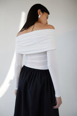 OFF THE SHOULDER FOLD-OVER TOP