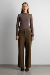 STITCHED SHOULDER LONG-SLEEVE T-SHIRT