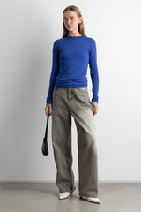 STITCHED SHOULDER LONG-SLEEVE T-SHIRT