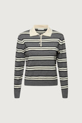 CLASSIC FIT STRIPED POLO SWEATER