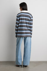 COLLARED CONTRAST STRIPE POLO SHIRT