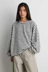 RELAXED STRIPED PULLOVER