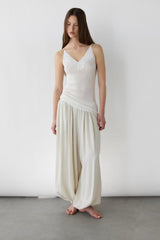 RIBBED KNIT LACE CAMI TANK TOP
