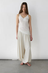 RIBBED KNIT LACE CAMI TANK TOP