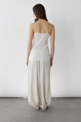 RIBBED KNIT LACE CAMI TANK TOP