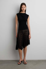 SIDE GATHER SLEEVELESS TOP