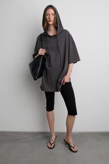 OVERSIZED SHORT SLEEVE HOODIE