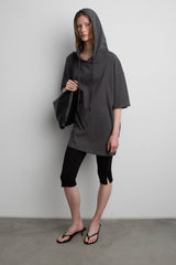 OVERSIZED SHORT SLEEVE HOODIE