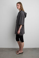 OVERSIZED SHORT SLEEVE HOODIE