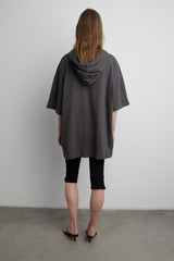 OVERSIZED SHORT SLEEVE HOODIE
