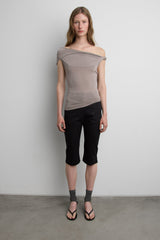 DRAPED COWL NECK SLEEVELESS TOP