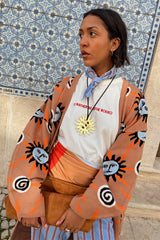 Blue Cotton Stripe Bandana