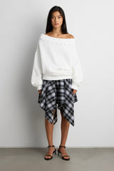 RELAXED STUDDED OFF SHOULDER TOP