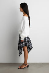 RELAXED STUDDED OFF SHOULDER TOP