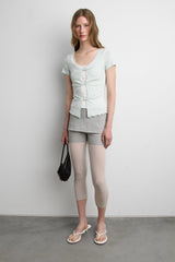LAYERED LACE TOP WITH TWIST FRONT DETAIL