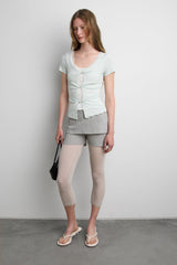 LAYERED LACE TOP WITH TWIST FRONT DETAIL