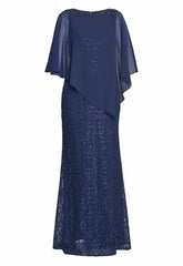 Gina Bacconi Navy Ginger Maxi Dress