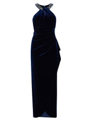 Gina Bacconi Navy Naomi Maxi Dress