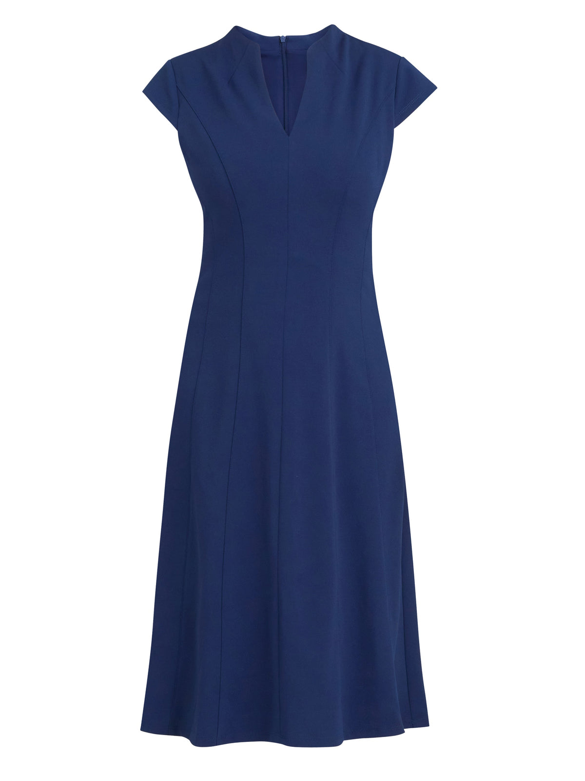 Gina Bacconi Navy Maxene Fit And Flare Midi Dress
