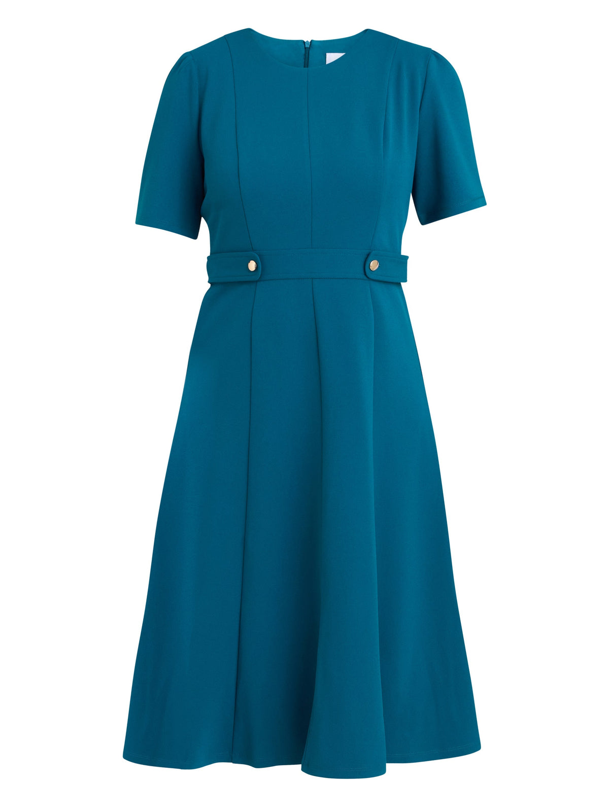 Gina Bacconi Petrol Mel Fit And Flare Midi Dress