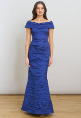 Gina Bacconi Royal Sidney Off-Shoulder Maxi Dress