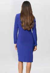 Gina Bacconi Royal Ceri Jersey Dress With Diamante Detail