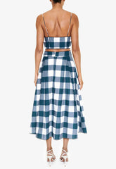 True Decadence Blue Checked Skirt