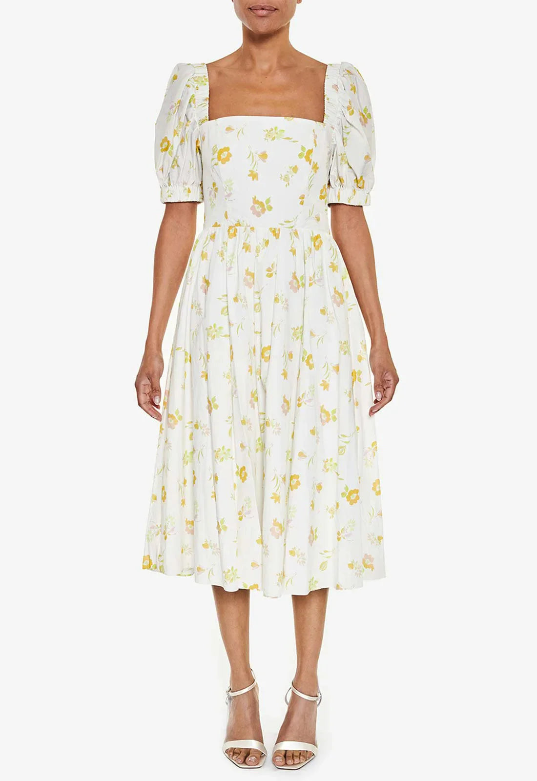 True Decadence Yellow Floral Tea Dress