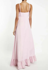 True Decadence Pink Frill Maxi Dress