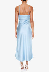 True Decadence Blue Satin Slip Dress