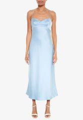 True Decadence Blue Satin Slip Dress