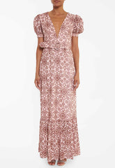 True Decadence Tan Broderie Anglaise Maxi Dress