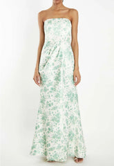 True Decadence Sage Rose Print Maxi Dress