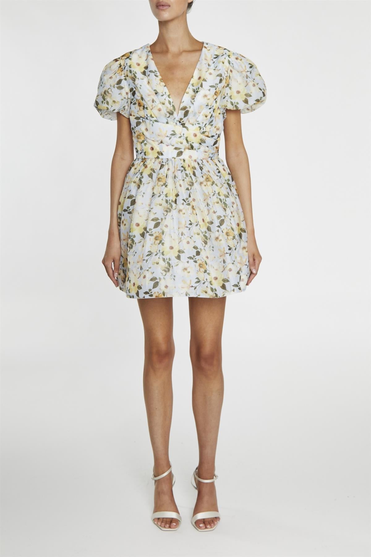 True Decadence Claire Blue Flower Skater Dress
