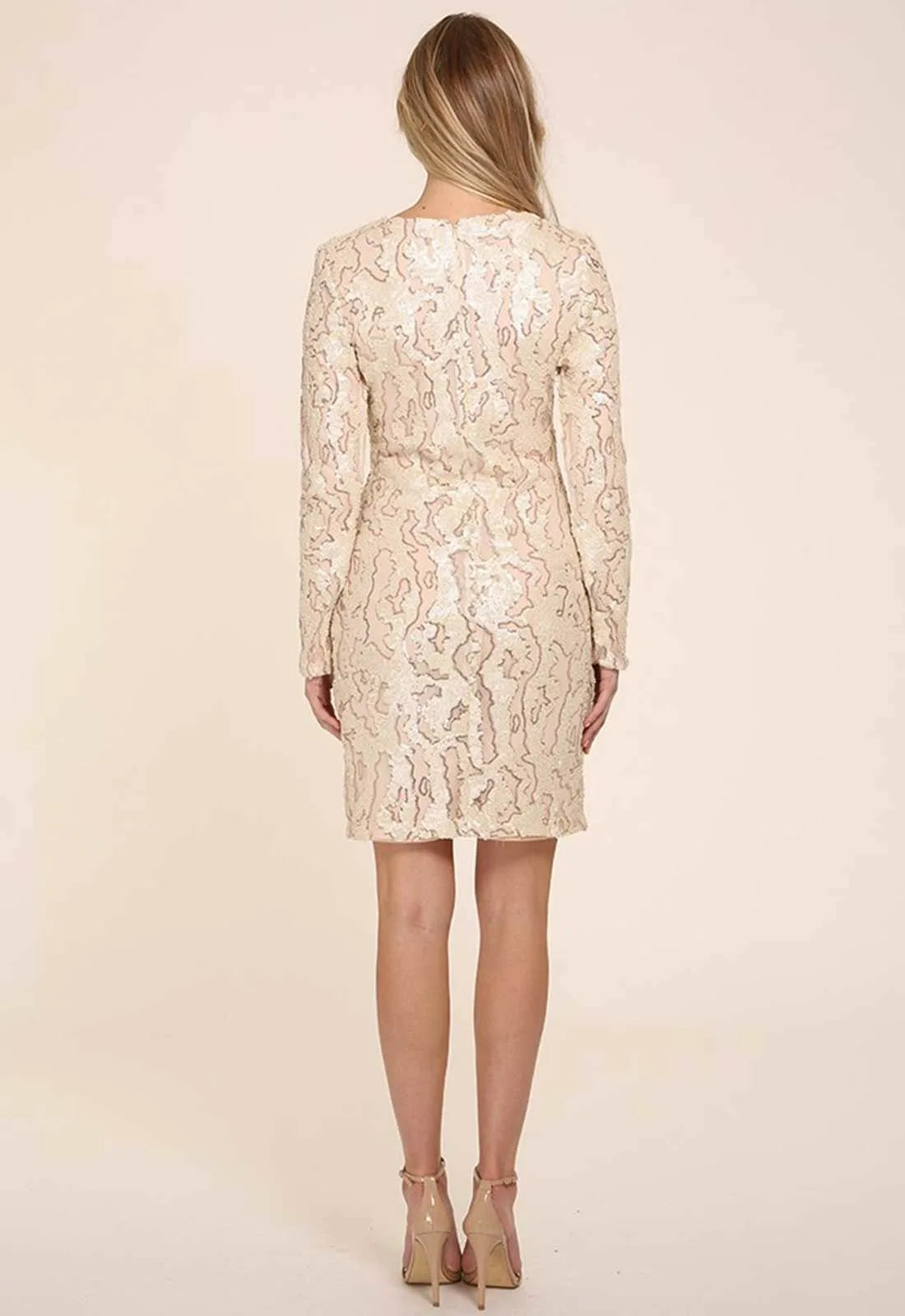 Honor Gold Blair Pearl Sequin Mini in Cream